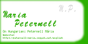 maria peternell business card